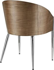 img 1 attached to Stylish Silver Mid-Century Chair, Upholstered in Faux Leather with Chrome Legs - Modway Cooper