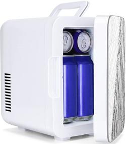 img 4 attached to YITAMOTOR Mini Fridge 6 Liter/8 Can AC/DC Portable Compact Personal Lightweight Multiple Functional Cooler And Warmer Interior Accessories for Electrical Appliances