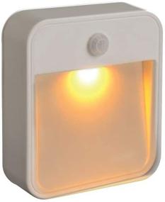 img 4 attached to 🌙 Sleep-Friendly Battery-Powered Motion-Sensing LED Stick-Anywhere Nightlight with Amber Color Light (1-Pack), White by Mr. Beams MB720A