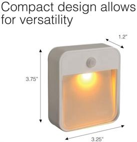 img 3 attached to 🌙 Sleep-Friendly Battery-Powered Motion-Sensing LED Stick-Anywhere Nightlight with Amber Color Light (1-Pack), White by Mr. Beams MB720A