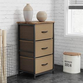 img 2 attached to FEZIBO 3 Drawer Fabric Dresser Storage Tower: Stylish Organizer for Bedroom, Closet, Entryway, & More!