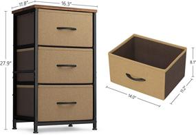 img 1 attached to FEZIBO 3 Drawer Fabric Dresser Storage Tower: Stylish Organizer for Bedroom, Closet, Entryway, & More!