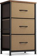 fezibo 3 drawer fabric dresser storage tower: stylish organizer for bedroom, closet, entryway, & more! logo