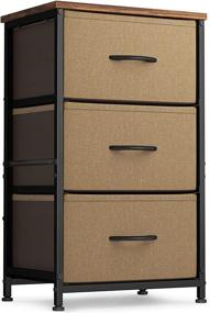 img 4 attached to FEZIBO 3 Drawer Fabric Dresser Storage Tower: Stylish Organizer for Bedroom, Closet, Entryway, & More!