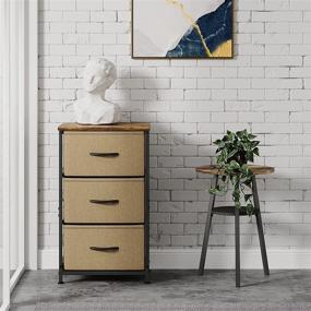 img 3 attached to FEZIBO 3 Drawer Fabric Dresser Storage Tower: Stylish Organizer for Bedroom, Closet, Entryway, & More!