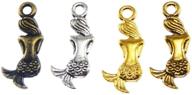 🧜 wholesale 100pcs mixed mermaid back pendant charm for jewelry making, bracelet, and necklace logo