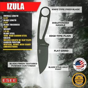 img 1 attached to 🔪 ESEE Knives Izula: Ultimate Survival Knife Set with Kit, Sheath & Clip Plate