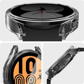 img 2 attached to Протектор экрана Spigen Ultra Hybrid для чехла Samsung Galaxy Watch 4 Case 44 мм - Прозрачный | Улучшенная защита и оптимальная четкость