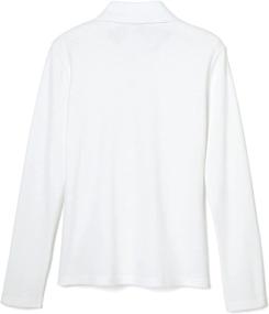 img 3 attached to Chic and Comfortable: French Toast Girls' Long Sleeve Interlock Polo with Picot Collar