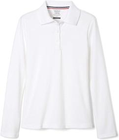 img 4 attached to Chic and Comfortable: French Toast Girls' Long Sleeve Interlock Polo with Picot Collar