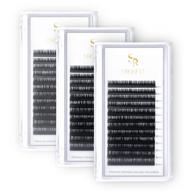 srckfiz 3-pack c curl lash extensions 0.07mm mixed tray individual eyelash extensions: salon-quality easy fan volume lashes 8-15mm logo