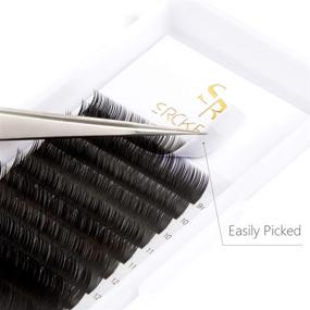 img 1 attached to SRCKFIZ 3-Pack C Curl Lash Extensions 0.07mm Mixed Tray Individual Eyelash Extensions: Salon-Quality Easy Fan Volume Lashes 8-15mm