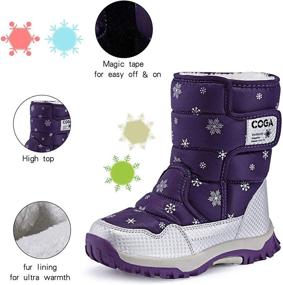 img 2 attached to JACKSHIBO Winter Toddler Boys' Shoes - Outdoor Waterproof