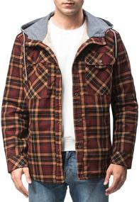 img 3 attached to Winter Corduroy Flannel Plaid Khaki Men's Clothing and Shirts by Chouyatou