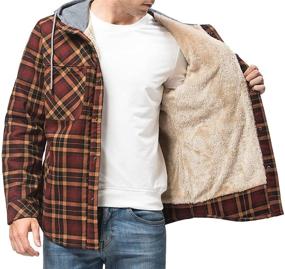 img 1 attached to Winter Corduroy Flannel Plaid Khaki Men's Clothing and Shirts by Chouyatou