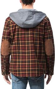 img 2 attached to Winter Corduroy Flannel Plaid Khaki Men's Clothing and Shirts by Chouyatou