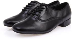 img 2 attached to 👞 Classic Leather Lace-Up Dancing Shoes by BeiBestCoat