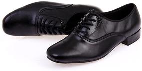 img 1 attached to 👞 Classic Leather Lace-Up Dancing Shoes by BeiBestCoat