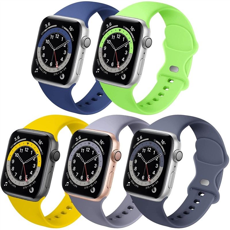 compatible replacement silicone iwatch lavender logo