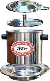 img 3 attached to ☕️ Vietnamese Coffee Maker AMT 13 OZ - Phin Coffee Filter for Home & Office - 2-3 Servings - Screw Down Vietnam Coffee Dripper - Vietnamese Style Brewing - Cork Design (9)