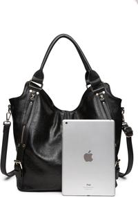 img 3 attached to 👜 Women's Adjustable Fashion Handbags: Leather Shoulder Bags, Wallets, and Totes