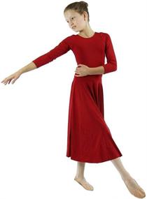 img 1 attached to 👗 Danzcue Girls Praise Loose Fit Full Length Long Sleeve Dance Dress - Shop Now for Quality and Style