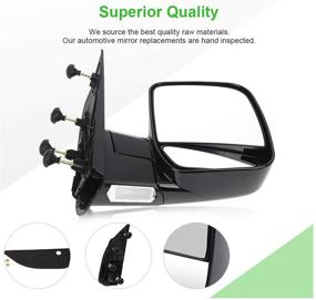 img 3 attached to 🚗 SCITOO Towing Mirror Passenger Side for Ford E150-E550 Van | Foldable Manual Control