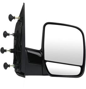 img 4 attached to 🚗 SCITOO Towing Mirror Passenger Side for Ford E150-E550 Van | Foldable Manual Control