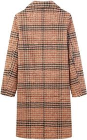 img 3 attached to 🧥 Chouyatou Stylish Double-Breasted Mid-Length XL Women's Coats, Jackets & Vests