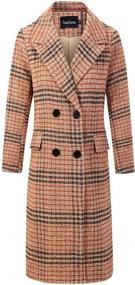 img 4 attached to 🧥 Chouyatou Stylish Double-Breasted Mid-Length XL Women's Coats, Jackets & Vests