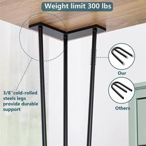 img 2 attached to 🛠️ CWLOTAC Metal Hairpin Coffee Table Legs: 26 Inch Set of 4 Heavy Duty Hairpin Legs for Industrial Home DIY Projects - Furniture, Bench, Desk, Bar Table & More – Includes Rubber Floor Protectors