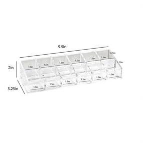 img 3 attached to 🏻 Organize your Nail Polish, Makeup, and Essential Oils with Isaac Jacobs Clear Acrylic 12 Compartment Holder - Rack Display for Storage Solution (2 Rows (x6))