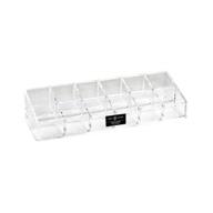 🏻 organize your nail polish, makeup, and essential oils with isaac jacobs clear acrylic 12 compartment holder - rack display for storage solution (2 rows (x6)) logo