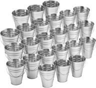 kicko 24-pack large metal buckets with handles - 5 x 4.5 inches galvanized goody baskets, party favors, accessories, and decorations логотип