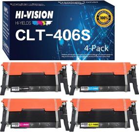 img 4 attached to 🖨️ HI-Vision Toner Cartridge Replacement Pack - CLT-K406S CLT-C406S CLT-Y406S CLT-M406S (1 Black, 1 Cyan, 1 Yellow, 1 Magenta, 4-Pack) Compatible with CLP-365W, CLX-3305FW, CLX-3305W