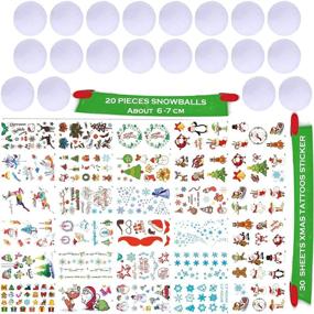 img 3 attached to ❄️ Snowball Fun Indoor Toy Set with Stickers - 50PCS | Perfect for Kids Snow Fight, Toss Games, Indoor/Outdoor Play