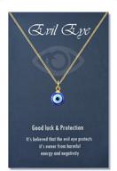 ppjew evil eye necklace chain - blue eyes amulet pendant necklace, ojo turco kabbalah protection - adjustable delicate jewelry gift for women and girls (silver/gold) logo