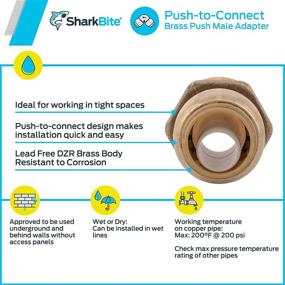 img 1 attached to 🦈 SharkBite U116LFA 1/2 x 3/4 MNPT Lead-Free Reducing Connector, Brass