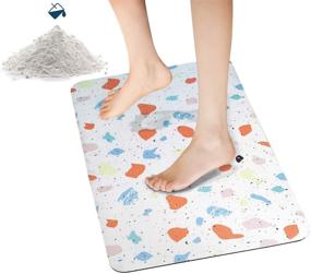 img 4 attached to MatXwell Soft Diatomaceous Earth 🛀 Bath Mat: Ultra-Absorbent, Quick-Drying, and Non-Slip!