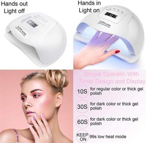 img 2 attached to 💅 Ultimate 80W Gel UV LED Nail Lamp Kit with Electric Nail Drill Set: Complete Nail Art Decorations and Home DIY Starter Kit, Including Nail Painting Brushes, Dotting Tool, and Manicure Tape – Perfect Mother's Day Gift