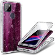 💎 premium nznd t-mobile revvl 5g case - full-body protective, shockproof, crystal glitter clear design logo