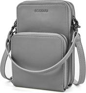 👜 ecosusi crossbody leather handbags & wallets with detachable screen for women's crossbody bags logo