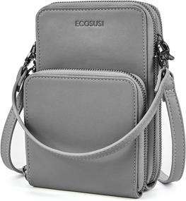 img 4 attached to 👜 ECOSUSI Crossbody Leather Handbags & Wallets with Detachable Screen for Women's Crossbody Bags