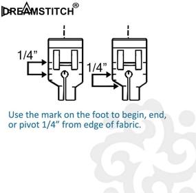 img 1 attached to 🧵 DREAMSTITCH SA125, ESG-QF 1/4 inch Snap On Quilting Patchwork Presser Piecing Foot for Babylock, Brother, Elna, Simplicity, Singer Sewing Machine - ALT: XA3805021, 076838, 492110-20, BL37-QF, BL66-QF