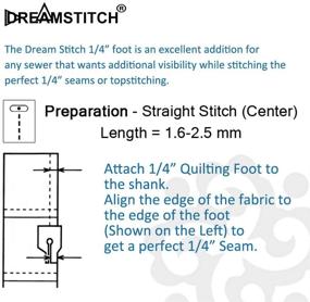 img 2 attached to 🧵 DREAMSTITCH SA125, ESG-QF 1/4 inch Snap On Quilting Patchwork Presser Piecing Foot for Babylock, Brother, Elna, Simplicity, Singer Sewing Machine - ALT: XA3805021, 076838, 492110-20, BL37-QF, BL66-QF
