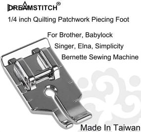 img 3 attached to 🧵 DREAMSTITCH SA125, ESG-QF 1/4 inch Snap On Quilting Patchwork Presser Piecing Foot for Babylock, Brother, Elna, Simplicity, Singer Sewing Machine - ALT: XA3805021, 076838, 492110-20, BL37-QF, BL66-QF
