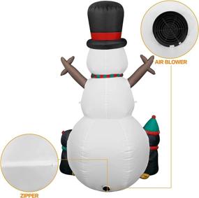 img 1 attached to 🐧 Inflatable Snowman Penguin with Colorful LED Lights - 8Ft Christmas Decorations for Indoor Outdoor Home/Holiday/Party/Yard/Lawn - Halloween Decor Clearance (Penguin)