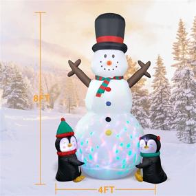 img 3 attached to 🐧 Inflatable Snowman Penguin with Colorful LED Lights - 8Ft Christmas Decorations for Indoor Outdoor Home/Holiday/Party/Yard/Lawn - Halloween Decor Clearance (Penguin)