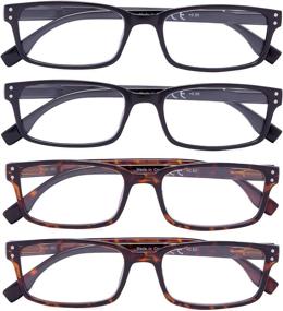 img 4 attached to Vintage Comfort Eyeglasses: The Perfect Men's Accessory for Reading