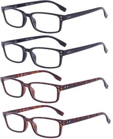 img 3 attached to Vintage Comfort Eyeglasses: The Perfect Men's Accessory for Reading